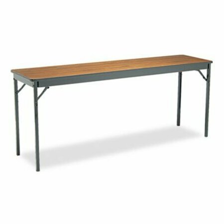BARRICKS MFG CO Barricks, Special Size Folding Table, Rectangular, 72w X 18d X 30h, Walnut/black CL1872WA